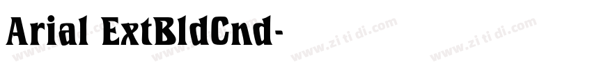 Arial ExtBldCnd字体转换